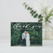 繊細な書結婚道の感謝の写真 ポストカード (スタンド正面)