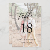 繊細な書結婚道写真の表番号 (正面/裏面)