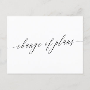 繊細な書道が延期さ結婚れた 案内ポストカード