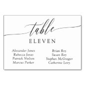 繊細な書道のテーブル番号ゲスト名 テーブルナンバー (裏面)