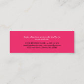 繊細な書道ピンクのハートロイヤリティカード ロイヤリティカード (裏面)