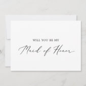 繊細な書道メイド・オブ・オーナー(花嫁付き添い人)提案カード 招待状 (正面)