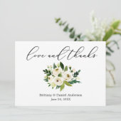 繊細な書道ラブグ感謝していリーフローラ サンキューカード (スタンド正面)