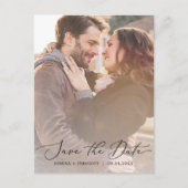 繊細な書道写真QRコード日付を保存 インビテーションポストカード (正面)