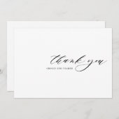 繊細な書道結婚式の日のサンキューカード サンキューカード (正面/裏面)
