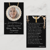 繊細な書道記念祈りの言葉フォトカード 名刺 (正面/裏面)