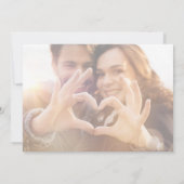 繊細な書道 |写真結婚の横 招待状 (裏面)