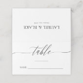 繊細な書道 – 名前結婚&日付 プレイスカード (外部開封)