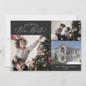 繊細な木炭デッキニューホールズニューホームホリド シーズンカード (正面)