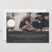 繊細な木炭ハッピーホリデーズフォトニュースレター シーズンカード (裏面)