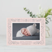 繊細な枝の誕生の発表 |赤面 案内状 (スタンド正面)