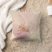 繊細な柔らかいピンクのさくらんぼ花 クッション (ブランケット)