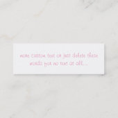 繊細な柔らかいピンクのさくらんぼ花 スキニー名刺 (裏面)