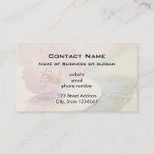 繊細な柔らかいピンクのさくらんぼ花 名刺 (裏面)