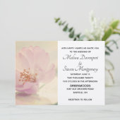 繊細な柔らかいピンクのさくらんぼ花 招待状 (スタンド正面)