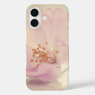 繊細な柔らかいピンクのさくらんぼ花 iPhone 16ケース