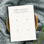 繊細な柔らかい白いセラミックテクスチャ2イヤリングディスプレイ 名刺