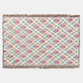 繊細な格子縞 スローブランケット (正面)