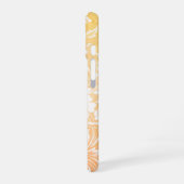 繊細な桃と白の花 iPhone 16ケース (左側面)