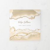 繊細な桃の瑪瑙3折パンフレット 三つ折りカード (カバー)