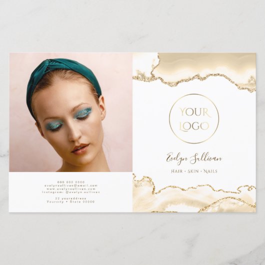 繊細な桃の重ね書きパンフレット (正面)