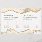 繊細な桃の重ね書きパンフレット (裏面)