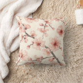 繊細な桜のシームレス フローラル クッション (ブランケット)