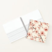 繊細な桜の花のシームレスな花柄 ノートブック (内部)