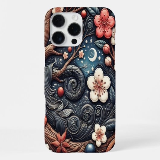 繊細な桜の花の構成 iPhoneケース (裏面)