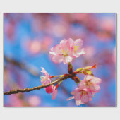 繊細な桜美しいザブルースカイ ラッピングペーパー (フラット)