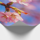 繊細な桜美しいザブルースカイ ラッピングペーパー (角)