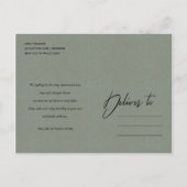 繊細な桜色の花のウェディング 延期のお知らせ 案内ポストカード (裏面)