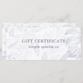 繊細な梅のヤシの葉のプリントギフト券 (正面/裏面)