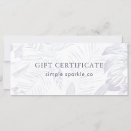 繊細な梅のヤシの葉のプリントギフト券