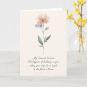 繊細な植物のグリーティングカード（友人向け） カード (黄色い花)