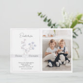 繊細な植物の写真 招待状 (スタンド正面)