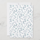 繊細な植物キツネが本を持ってくる 招待状 (裏面)