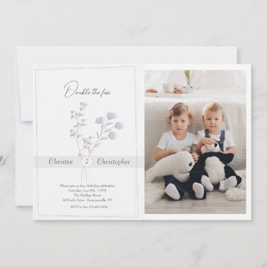 繊細な植物写真 招待状 (正面)