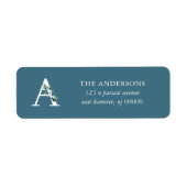 繊細な植物性モノグラム ラベル (正面)