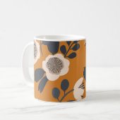 繊細な植物性ヴィンテージ花柄 コーヒーマグカップ (正面左)