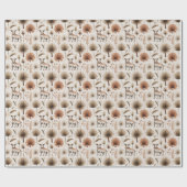 繊細な植物柄の包装紙 ラッピングペーパー (フラット)