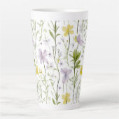 繊細な植物模様 カフェラテマグ (正面)