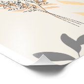 繊細な植物線芸術の花束 フォトプリント            (角)