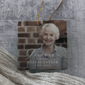 繊細な母おばあちゃんメモリアル黒いオーバーレイ写真 セラミックオーナメント