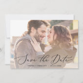 繊細な水平ライトフォトオーバーレイ セーブザデート (正面)