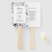 繊細な水彩あじさいフローラ | 結婚s ハンドファン (正面&裏面)