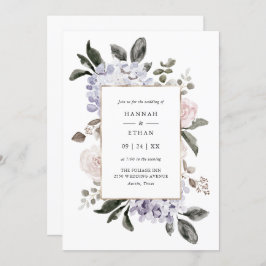 繊細な水彩あじさいフローラ | 結婚s 招待状