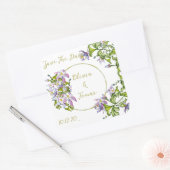 繊細な水彩のカラーの花束 スクエアシール (封筒)