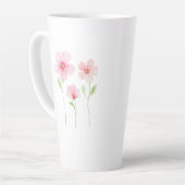 繊細な水彩の野の花 カフェラテマグ (左アングル)