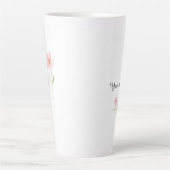 繊細な水彩の野の花 カフェラテマグ (正面)